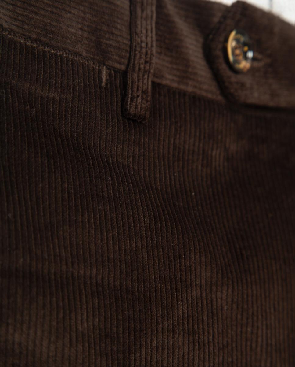 Chino de hombre regular fit de pana - Roberto Verino - Marrón Marrón-5