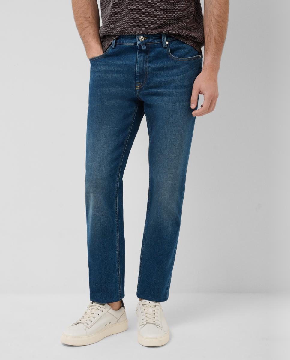 Jeans Regular Fit com Cinco Bolsos Azul-índigo-2