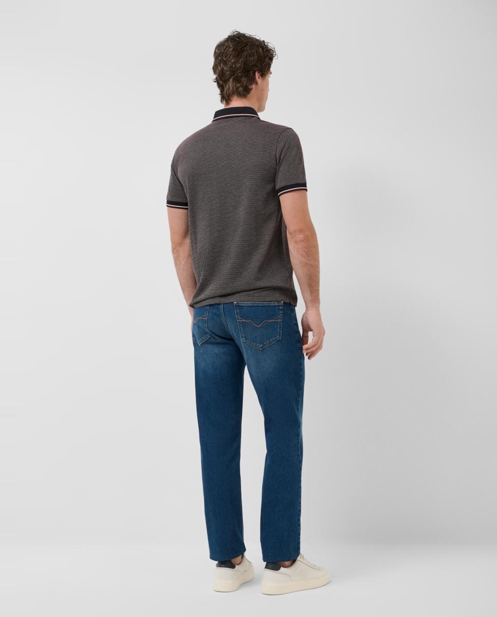 Jeans Regular Fit com Cinco Bolsos Azul-índigo-3