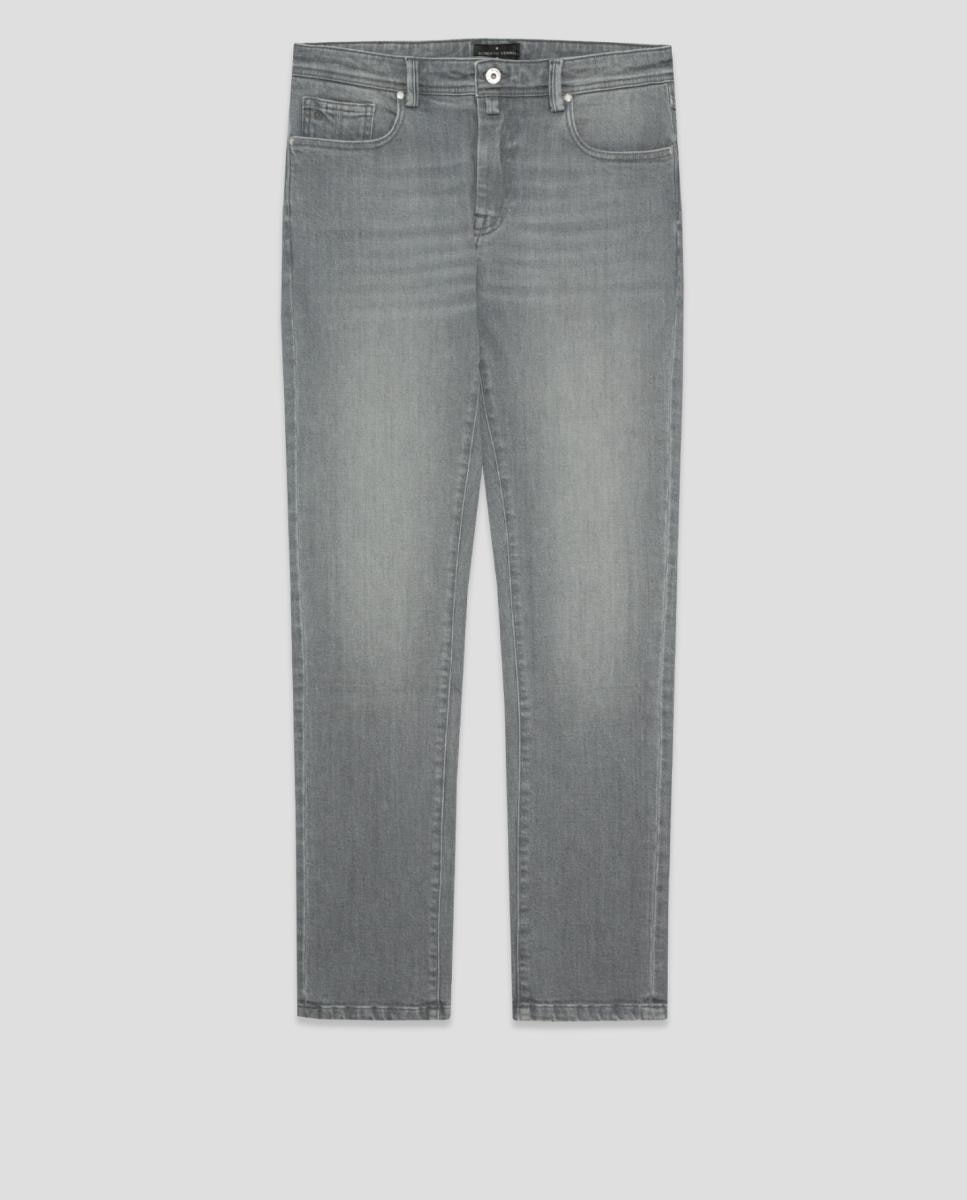 Jeans de Cinco Bolsos Slim Fit Cinzento-claro-5