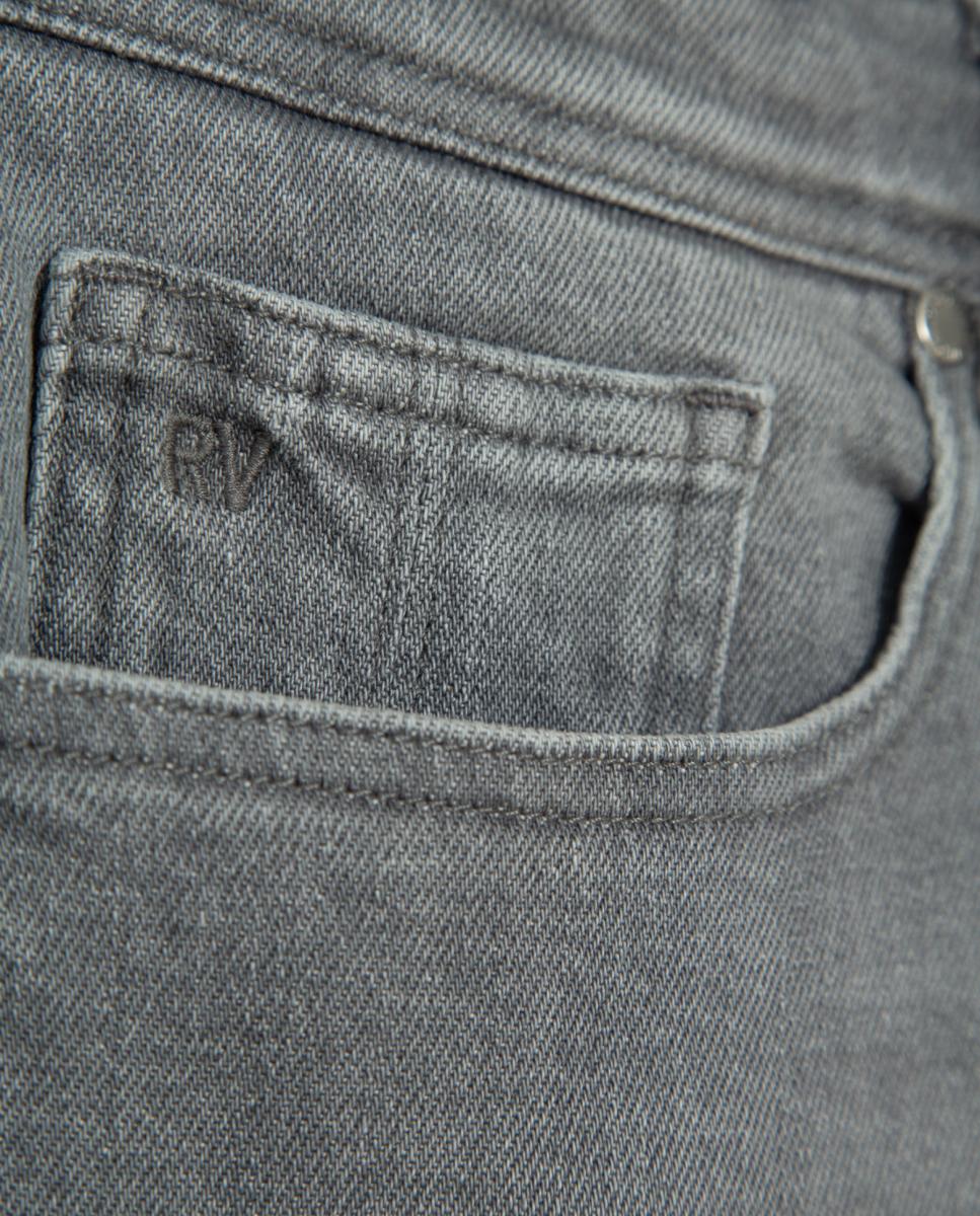 Jeans de Cinco Bolsos Slim Fit Cinzento-claro-6
