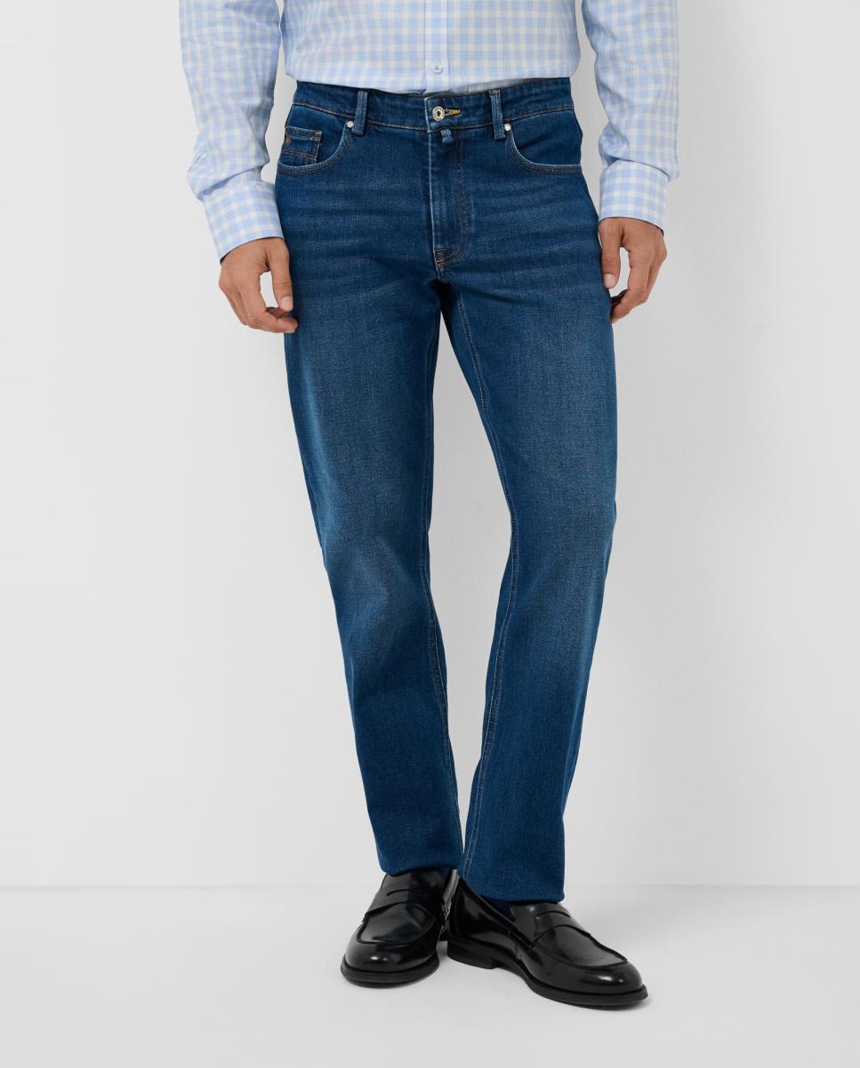 Jeans Regular Fit com Cinco Bolsos Azul-índigo-2