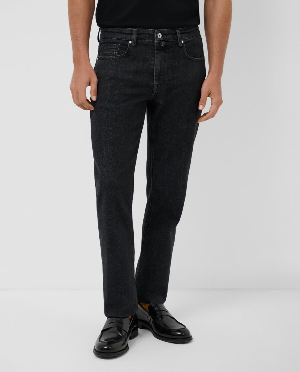 Jeans Regular Fit com Cinco Bolsos Cinzento-escuro-2