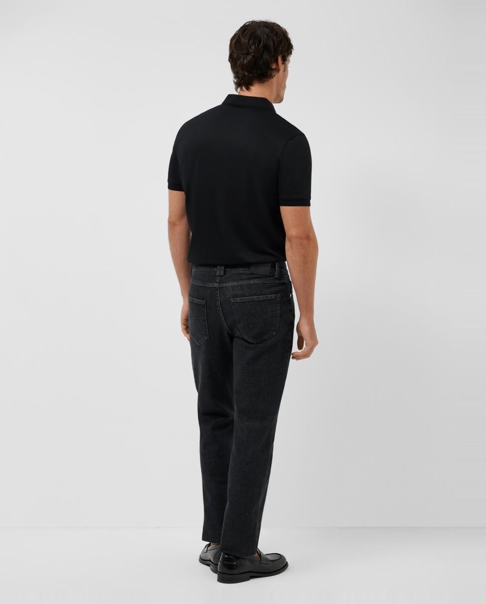 Jeans Regular Fit com Cinco Bolsos Cinzento-escuro-3