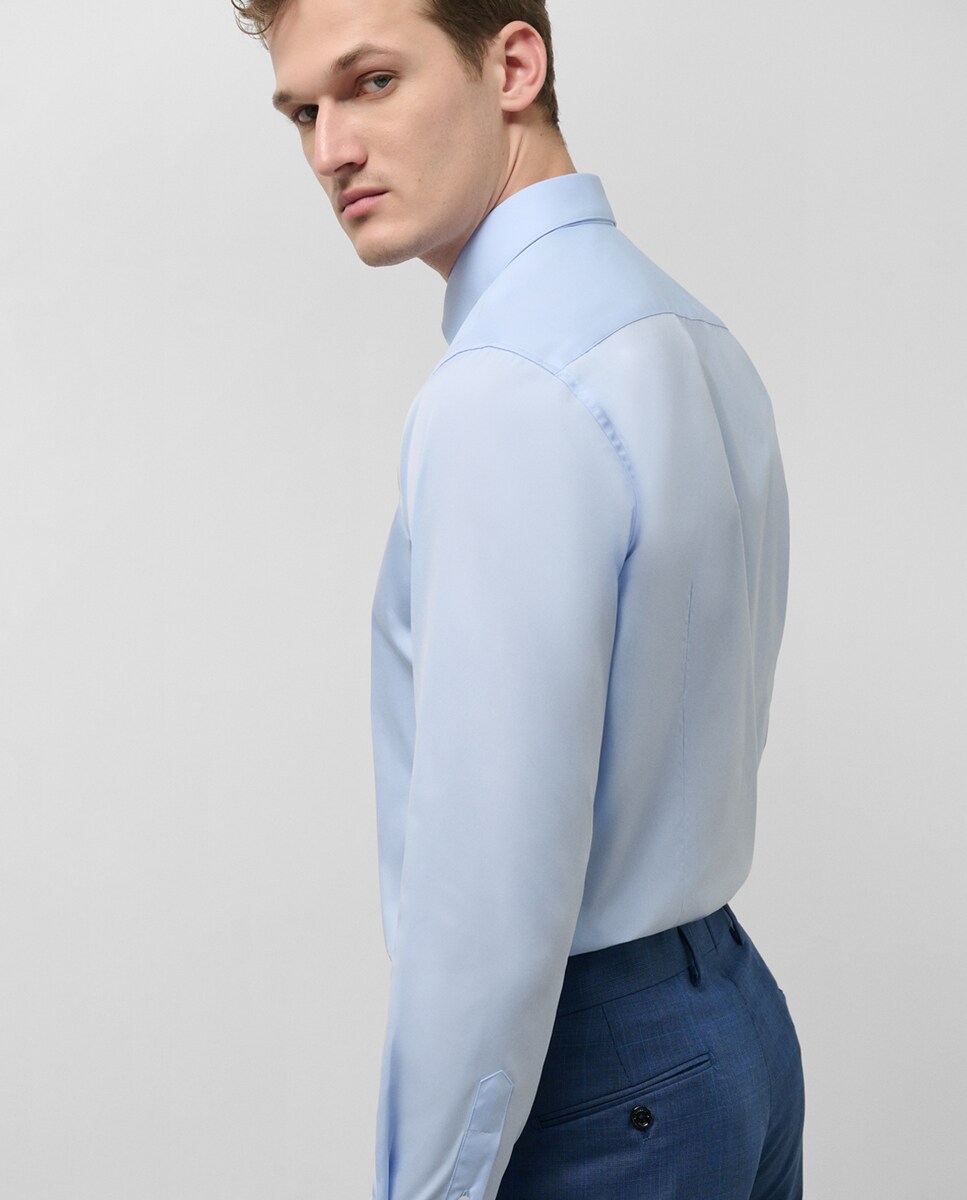 Camisa Formal Slim Fit Lisa Azul-claro-5