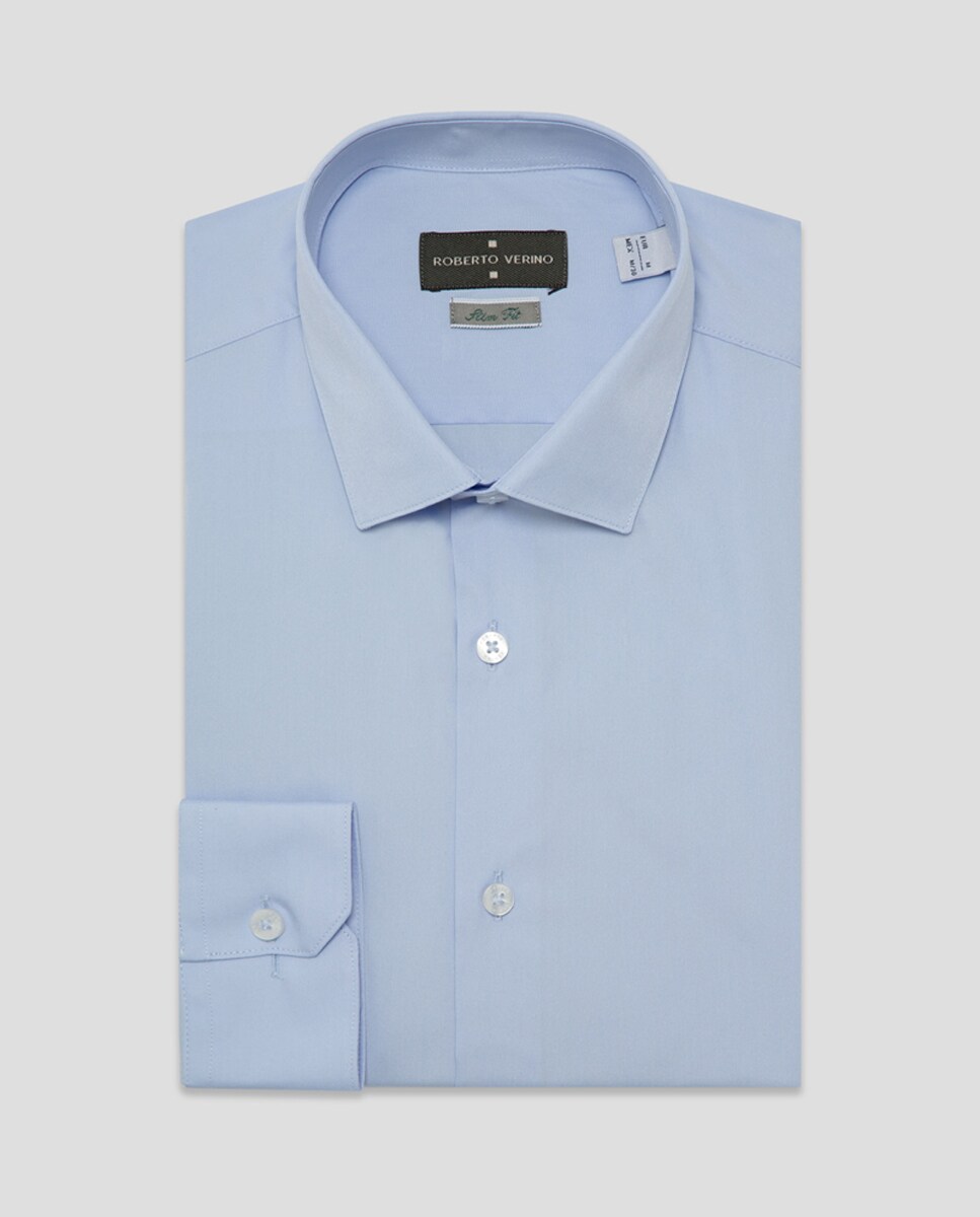 Camisa Formal Slim Fit Lisa Azul-claro-7