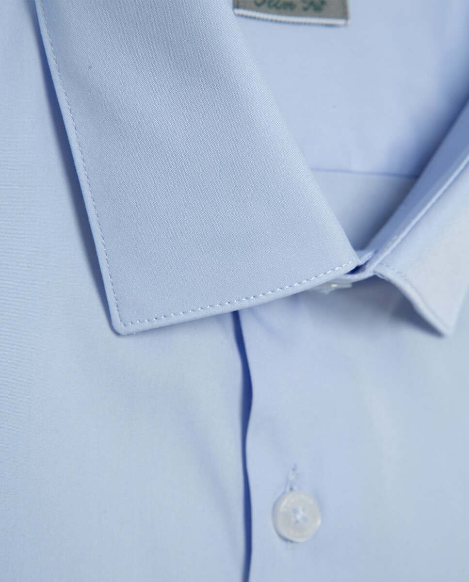 Camisa Formal Slim Fit Lisa Azul-claro-8
