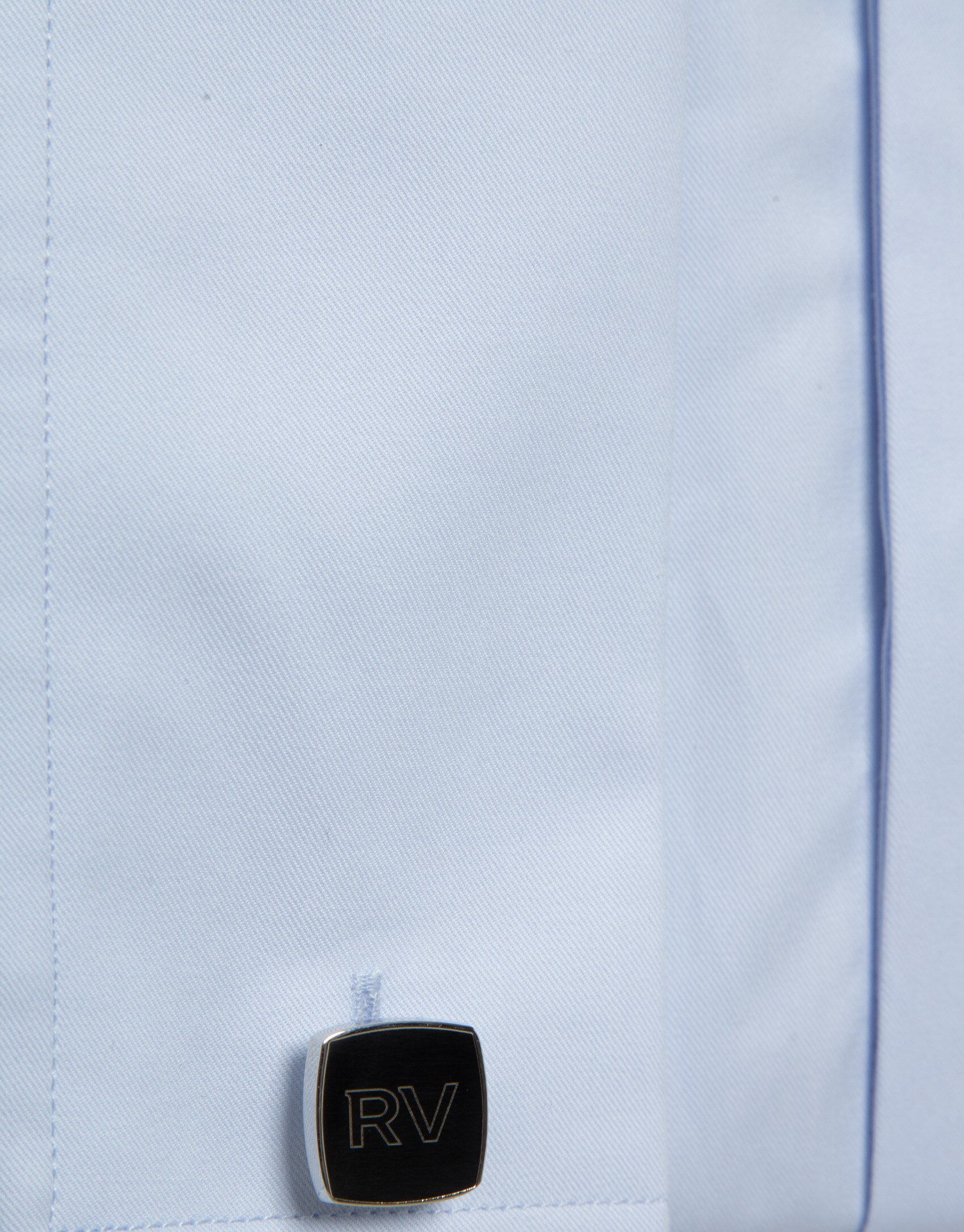 Camisa vestir de hombre slim fit puño gemelo - Roberto Verino - Azul claro Azul claro-4