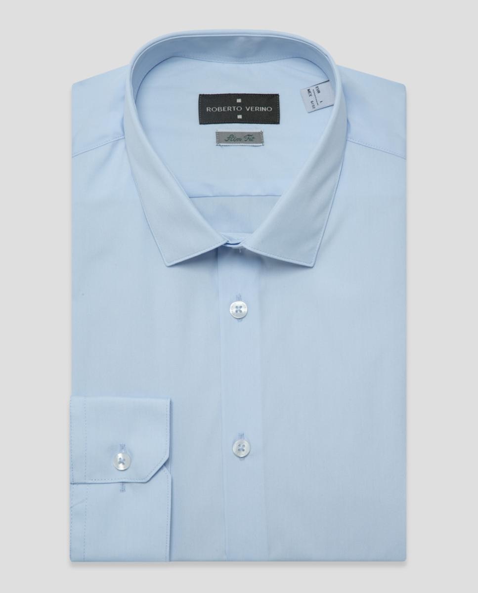 Camisa Formal Slim Fit Lisa Azul-claro-4