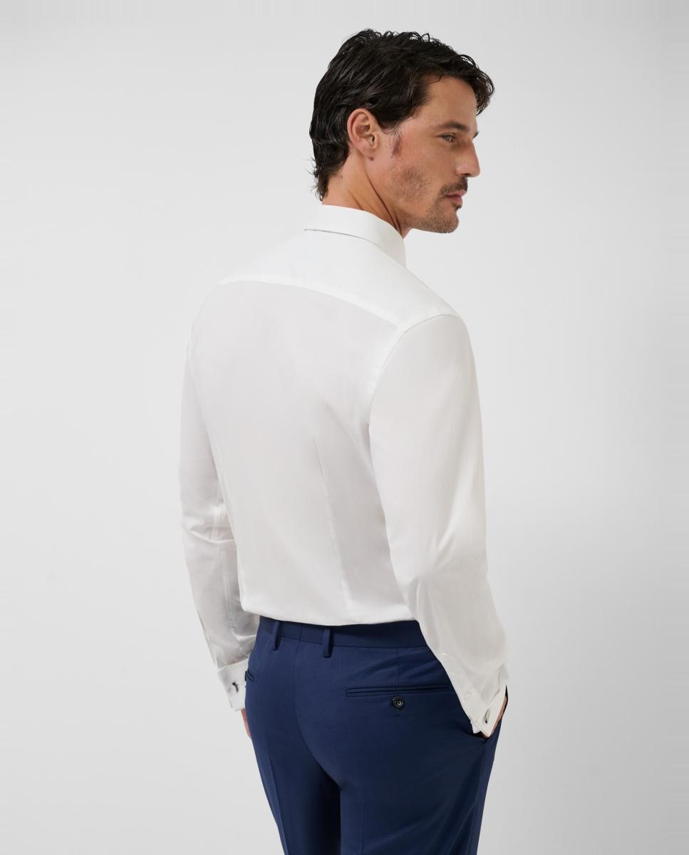 Camisa Formal Slim Fit com Botões de Punho Branco-2