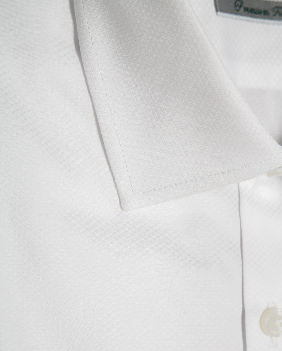 Camisa Formal Slim Fit com Estrutura de Diamante Branco-4