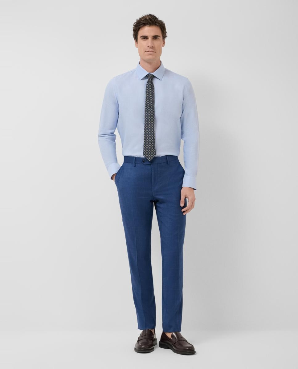 Camisa Formal Regular Fit com Micro Estrutura Azul-claro-6