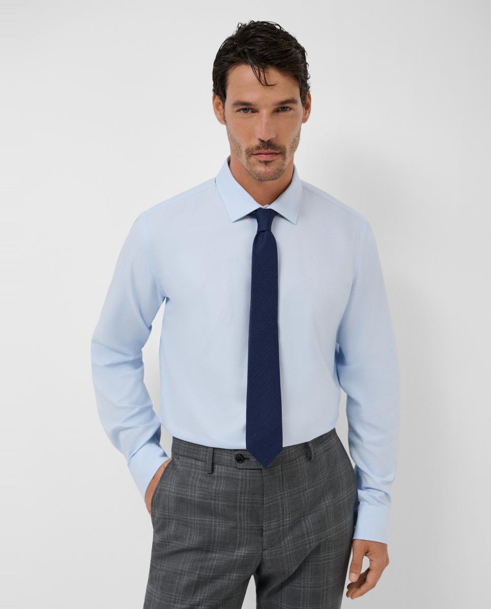 Imagem 0 de Camisa Clássica Slim Fit com Micro Fantasia de Pied-de-Poule