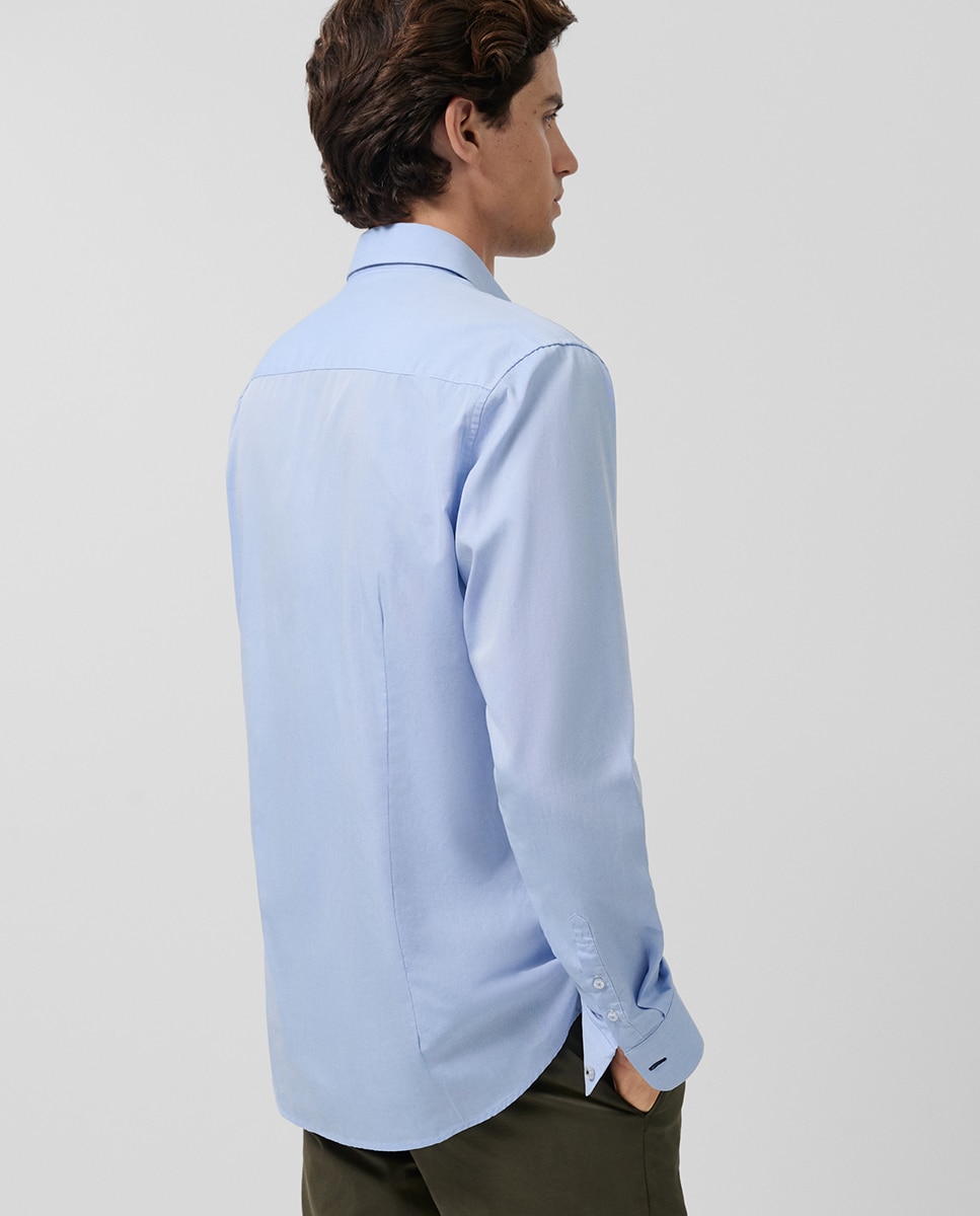 Camisa Casual Regular Fit Oxford Azul-claro-2