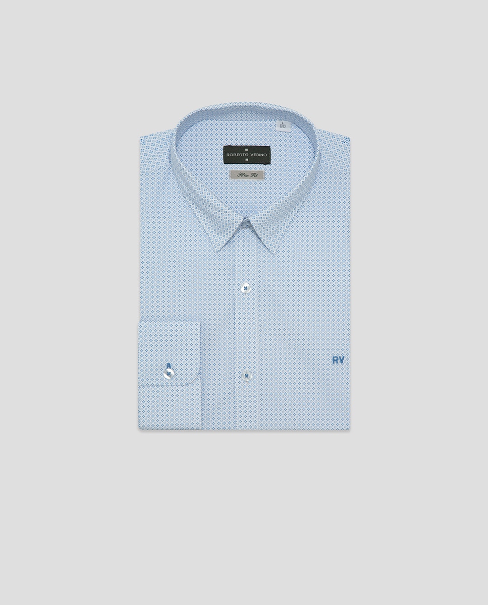Camisa Casual Regular Fit Oxford Azul-claro-9