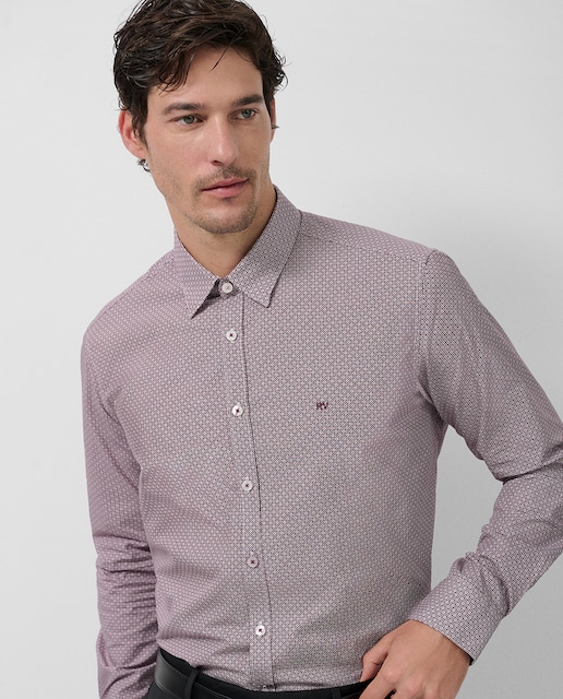 Imagen 0 de Camisa sport de hombre slim fit estampado geométrico
