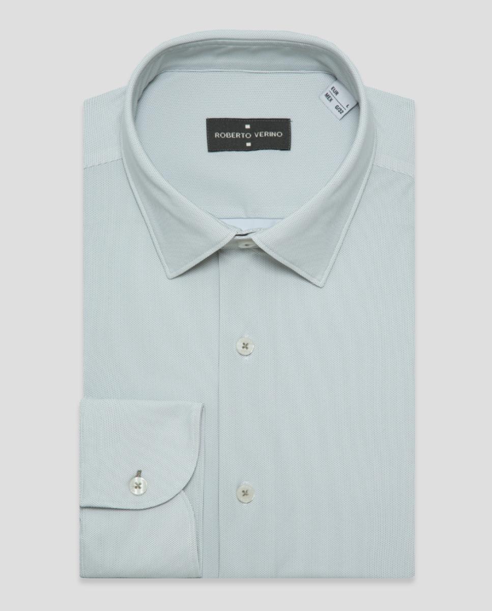 Camisa Casual Regular Fit com Estampado Geométrico Verde-claro-4