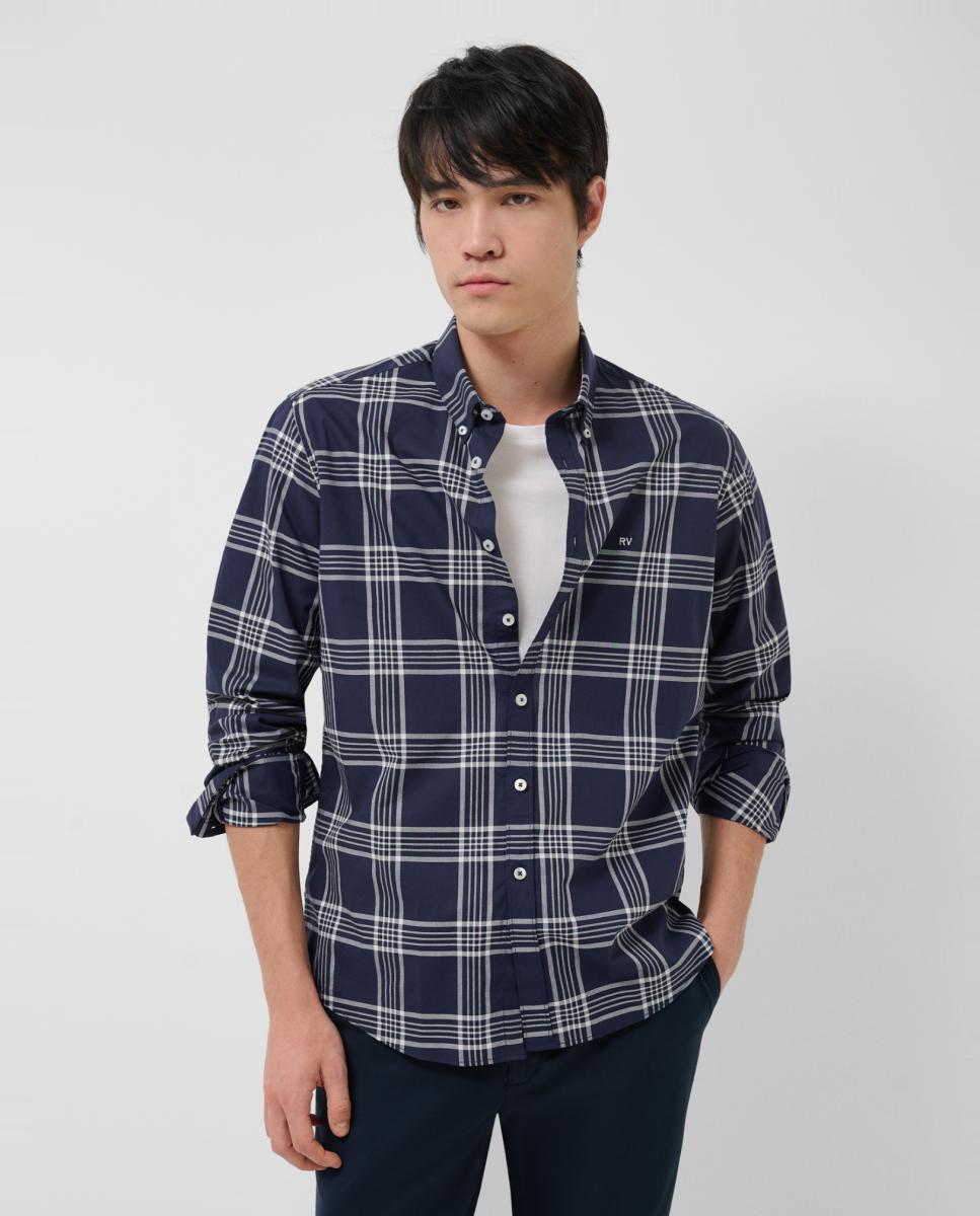 Imagem 0 de Camisa Casual Regular Fit aos Quadrados