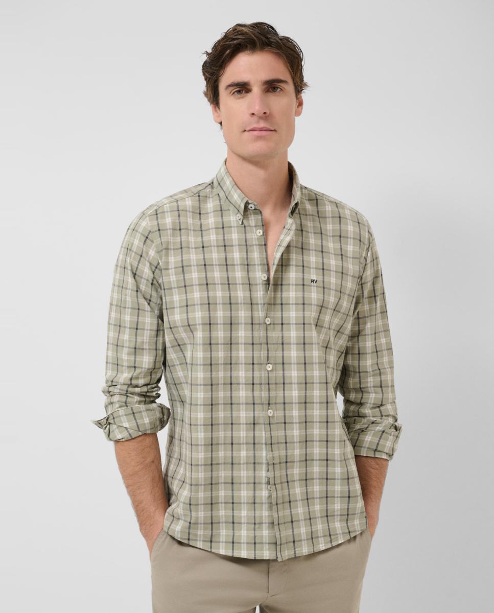 Imagem 0 de Camisa Casual Regular Fit aos Quadrados