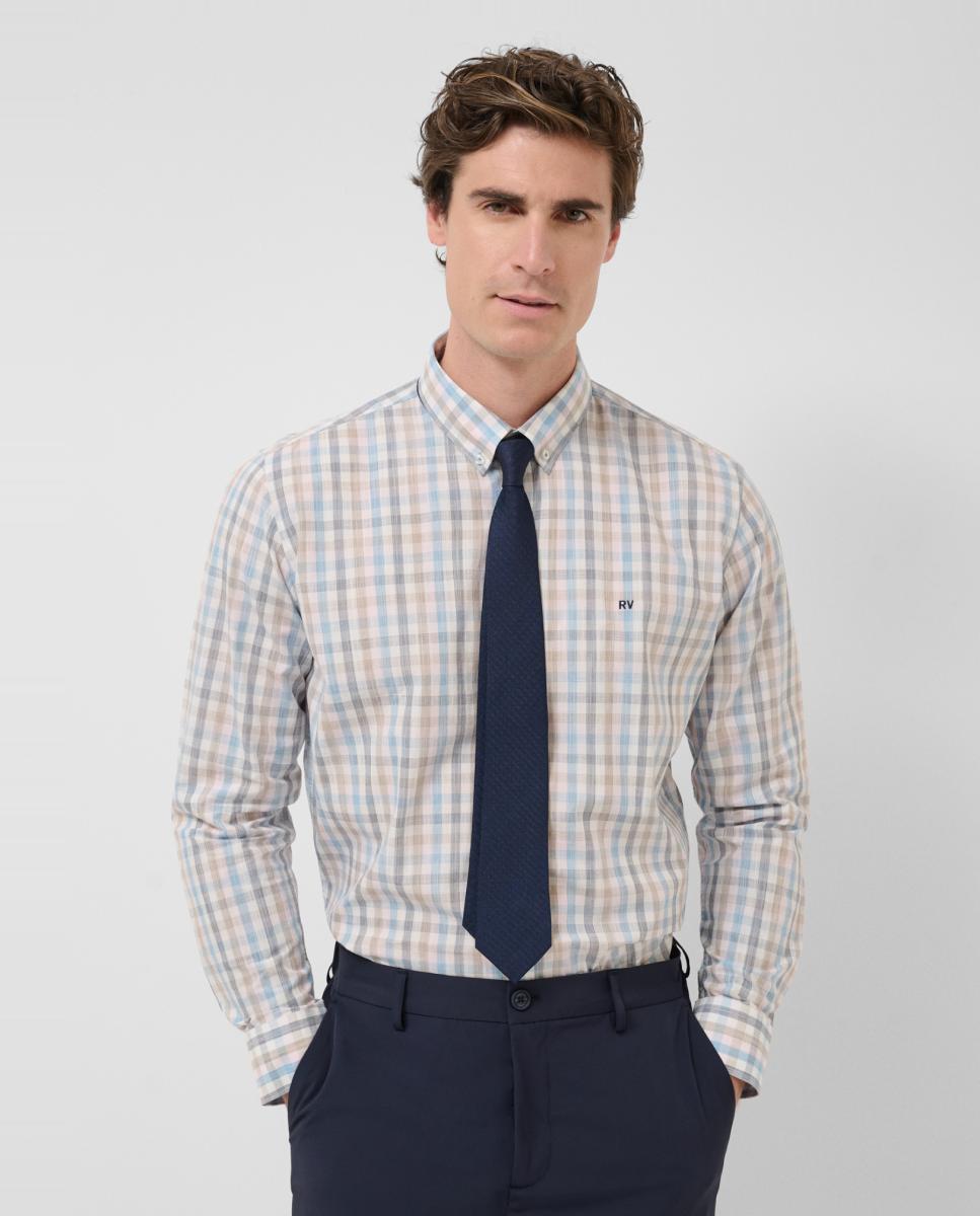 Imagem 0 de Camisa Casual Regular Fit aos Quadrados