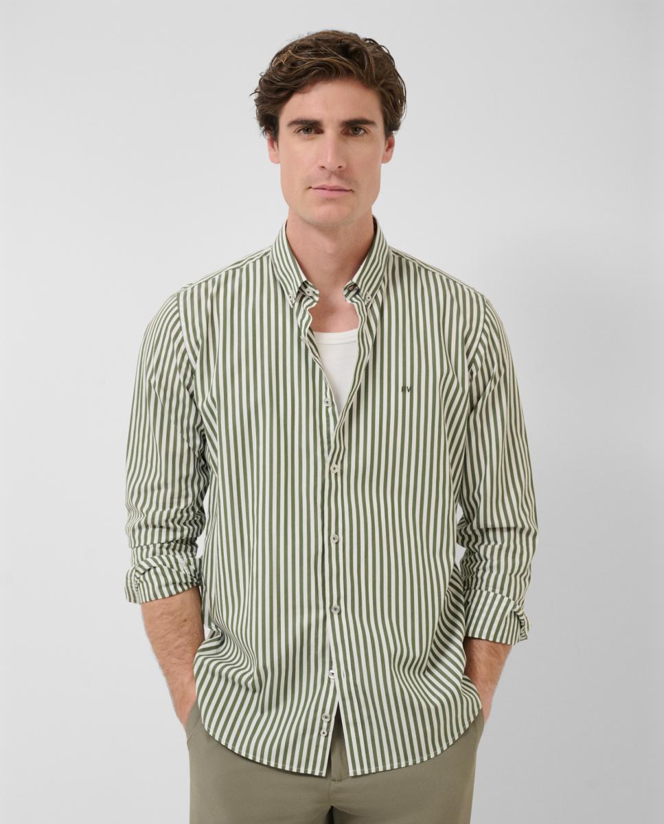 Imagem 0 de Camisa Casual Regular Fit às Riscas