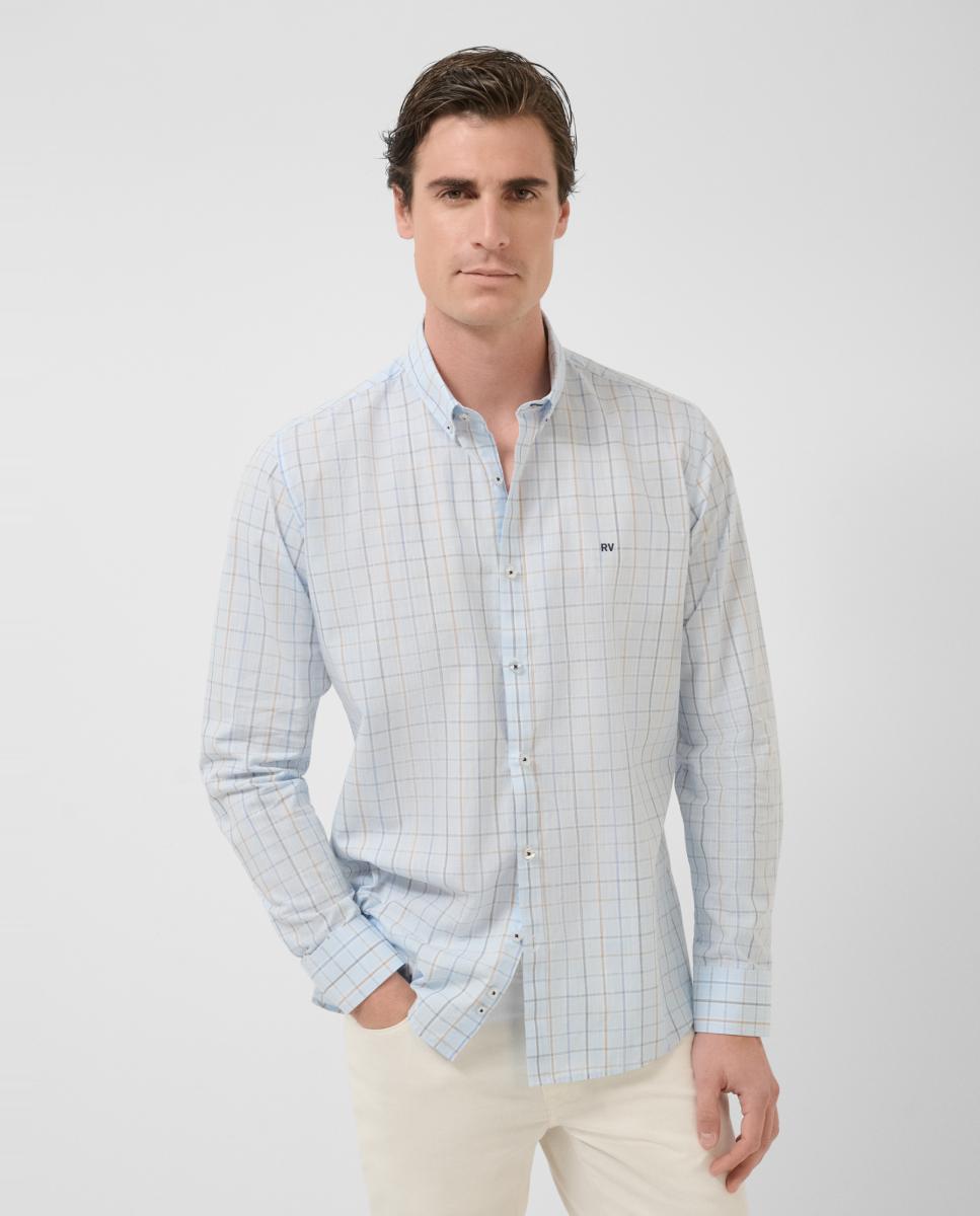 Imagem 0 de Camisa Casual Regular Fit aos Quadrados