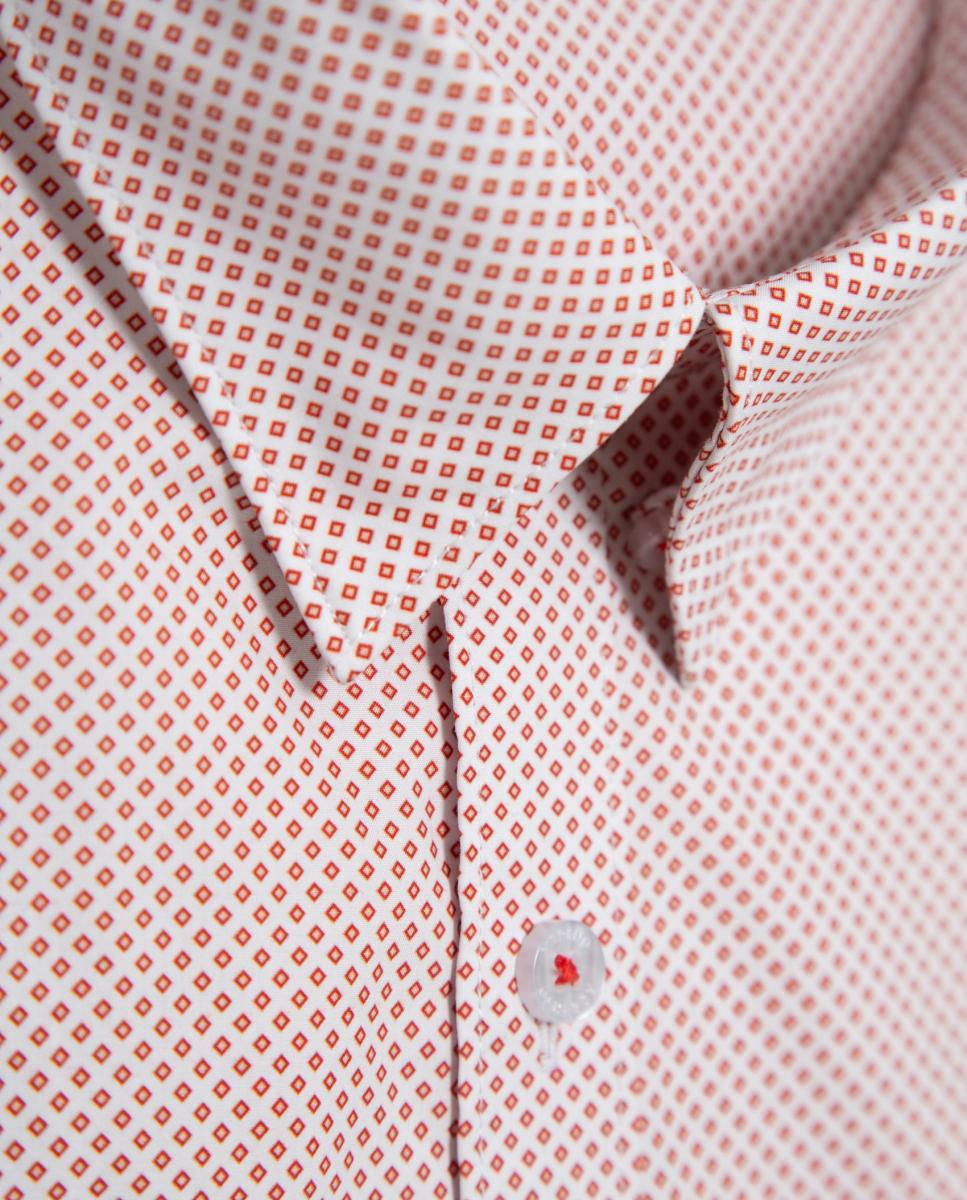 Imagen 5 de Camisa sport de hombre regular fit estampado geométrico - Roberto Verino - Rojo Rojo