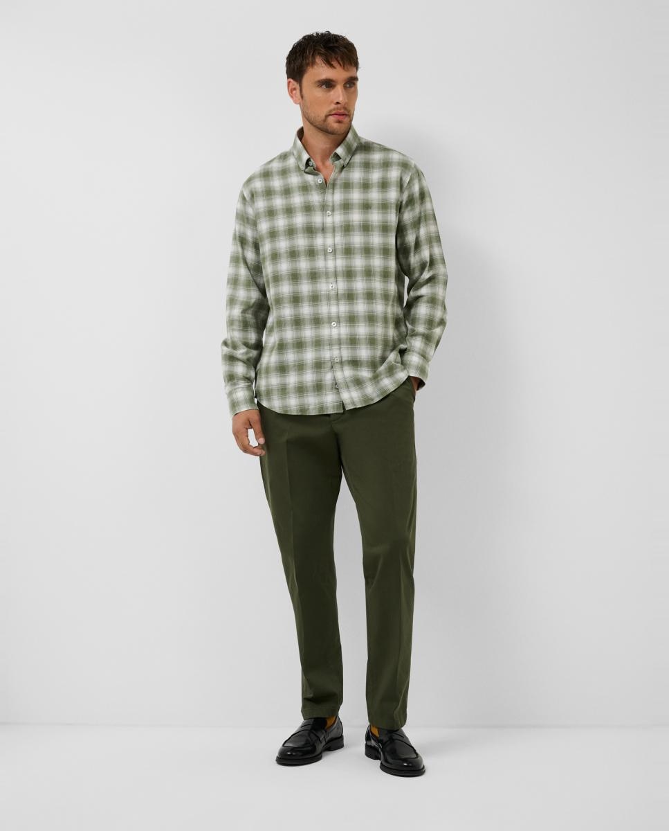Camisa sport de hombre regular fit cuadros - Roberto Verino - Verde Verde-6