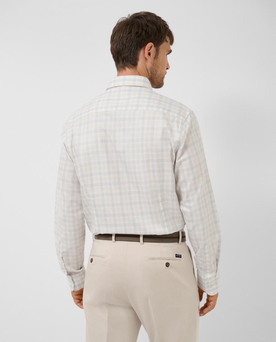 Camisa sport de hombre regular fit cuadros - Roberto Verino - Marrón claro Marrón claro-2