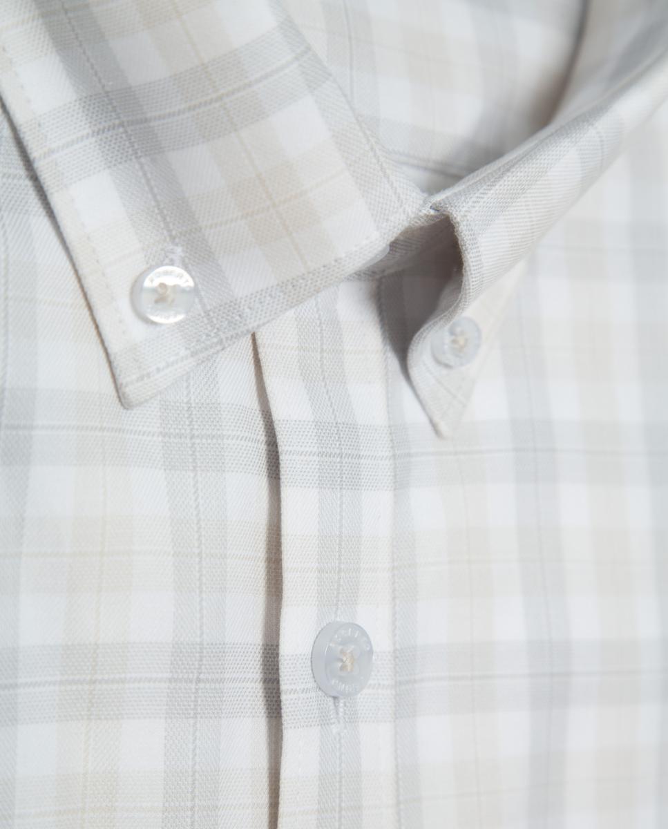 Camisa sport de hombre regular fit cuadros - Roberto Verino - Marrón claro Marrón claro-5