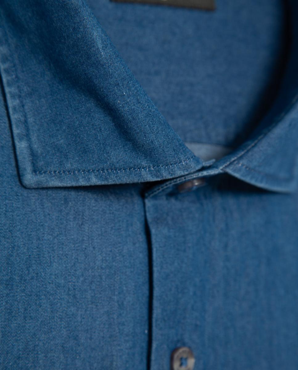 Camisa Casual Regular Fit de Ganga Azul-índigo-5