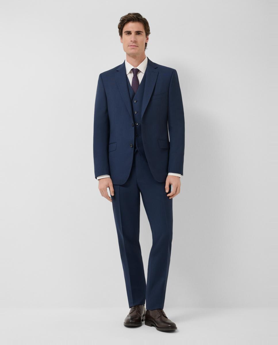 Colete Formal com Falso Liso Azul-marinho-4