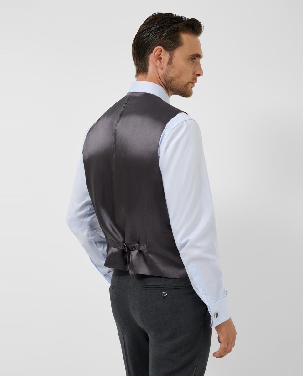 Chaleco de vestir de hombre liso - Roberto Verino - Gris oscuro Gris oscuro-2