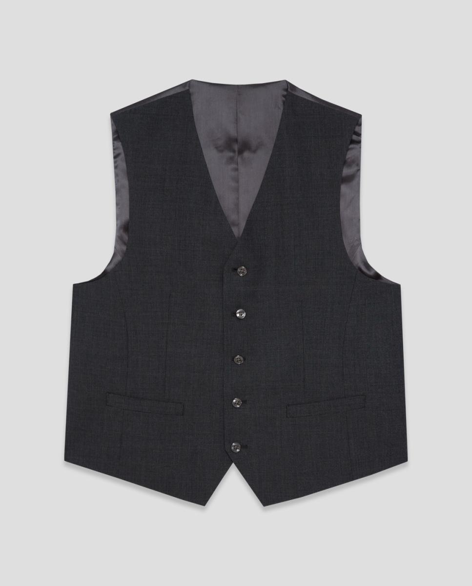 Chaleco de vestir de hombre liso - Roberto Verino - Gris oscuro Gris oscuro-4