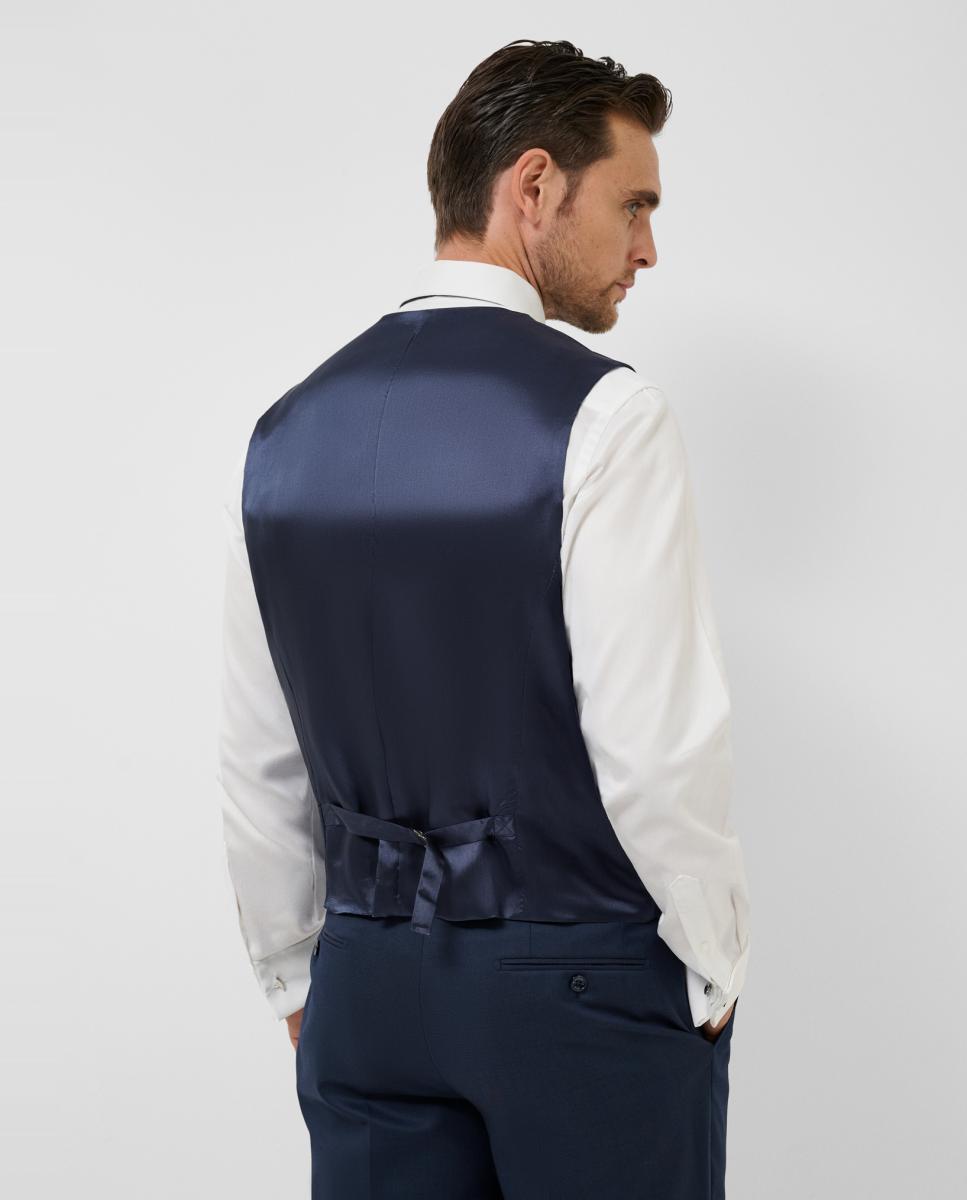 Chaleco de vestir de hombre microtextura - Roberto Verino - Azul índigo Azul índigo-2