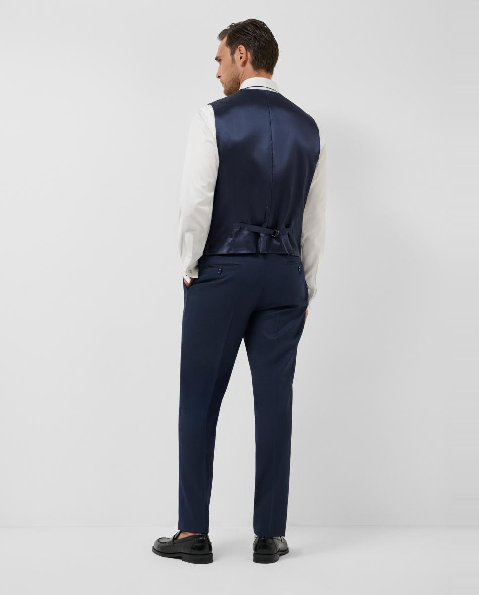 Chaleco de vestir de hombre microtextura - Roberto Verino - Azul índigo Azul índigo-4