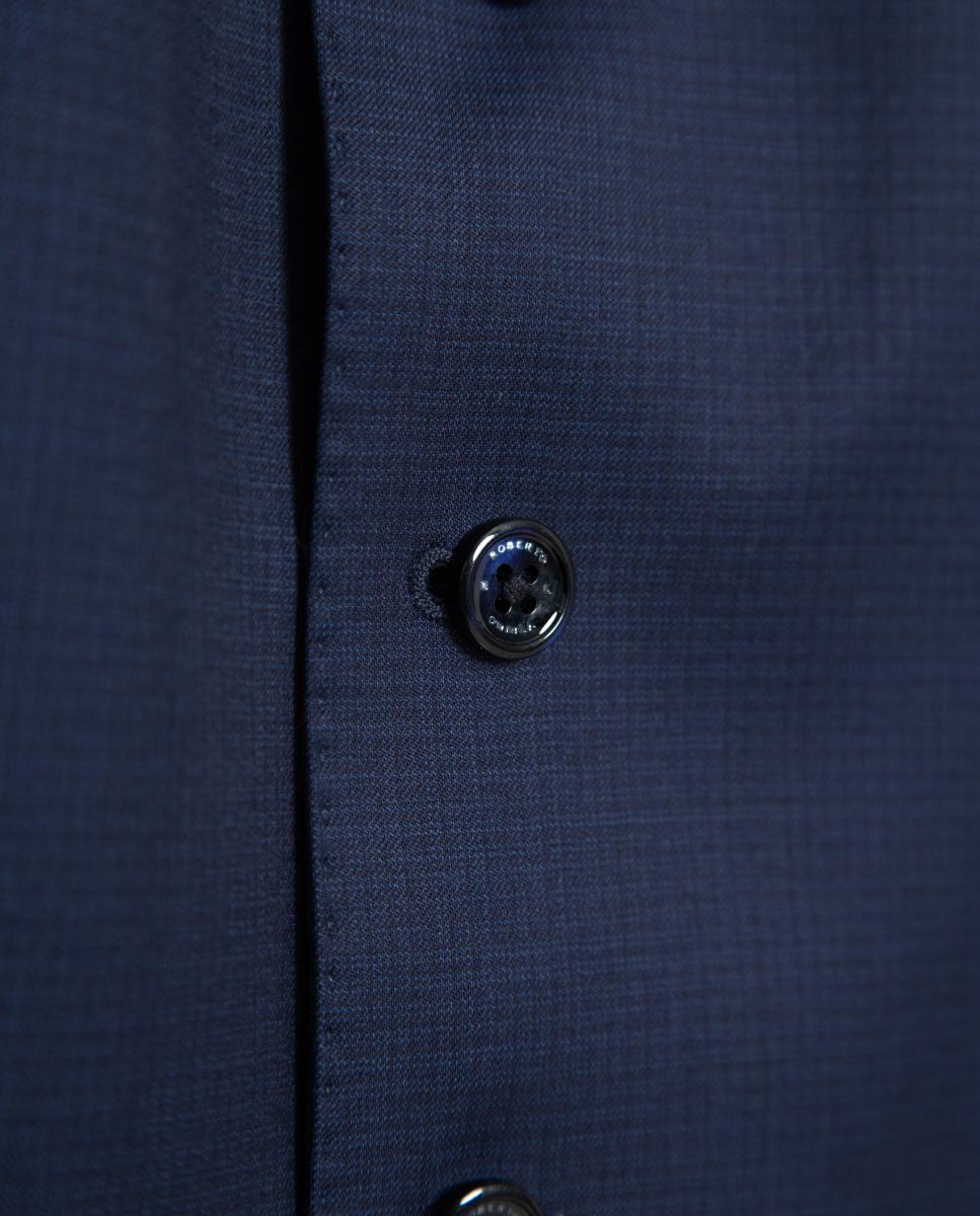 Colete Formal com Falso Liso Azul-5