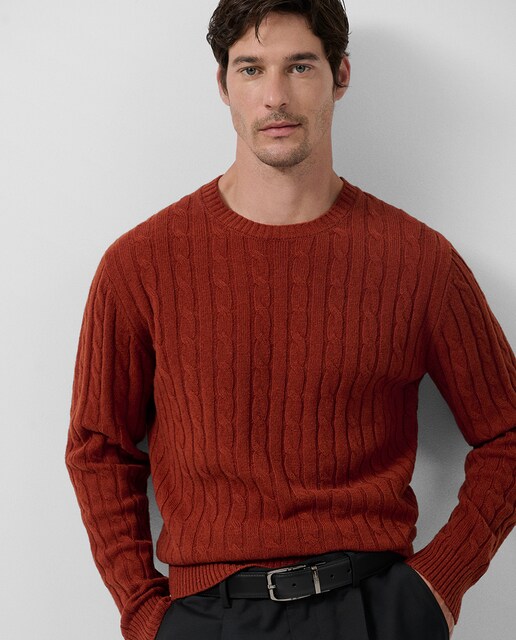 Imagen 0 de Jersey de hombre estructura ochos cuello redondo