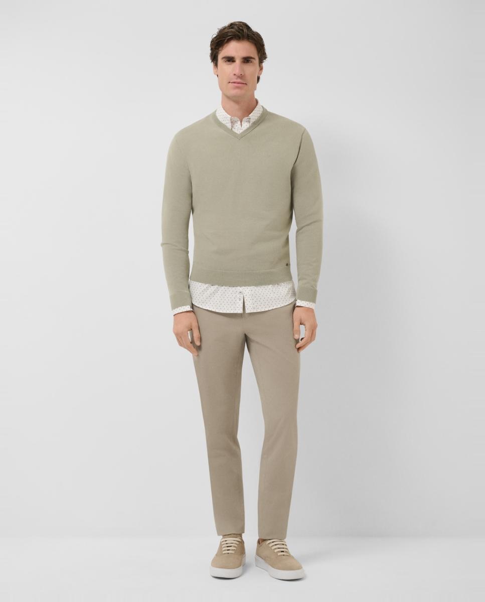 Camisola de Malha com Decote em Bico High Twist Verde Água-6