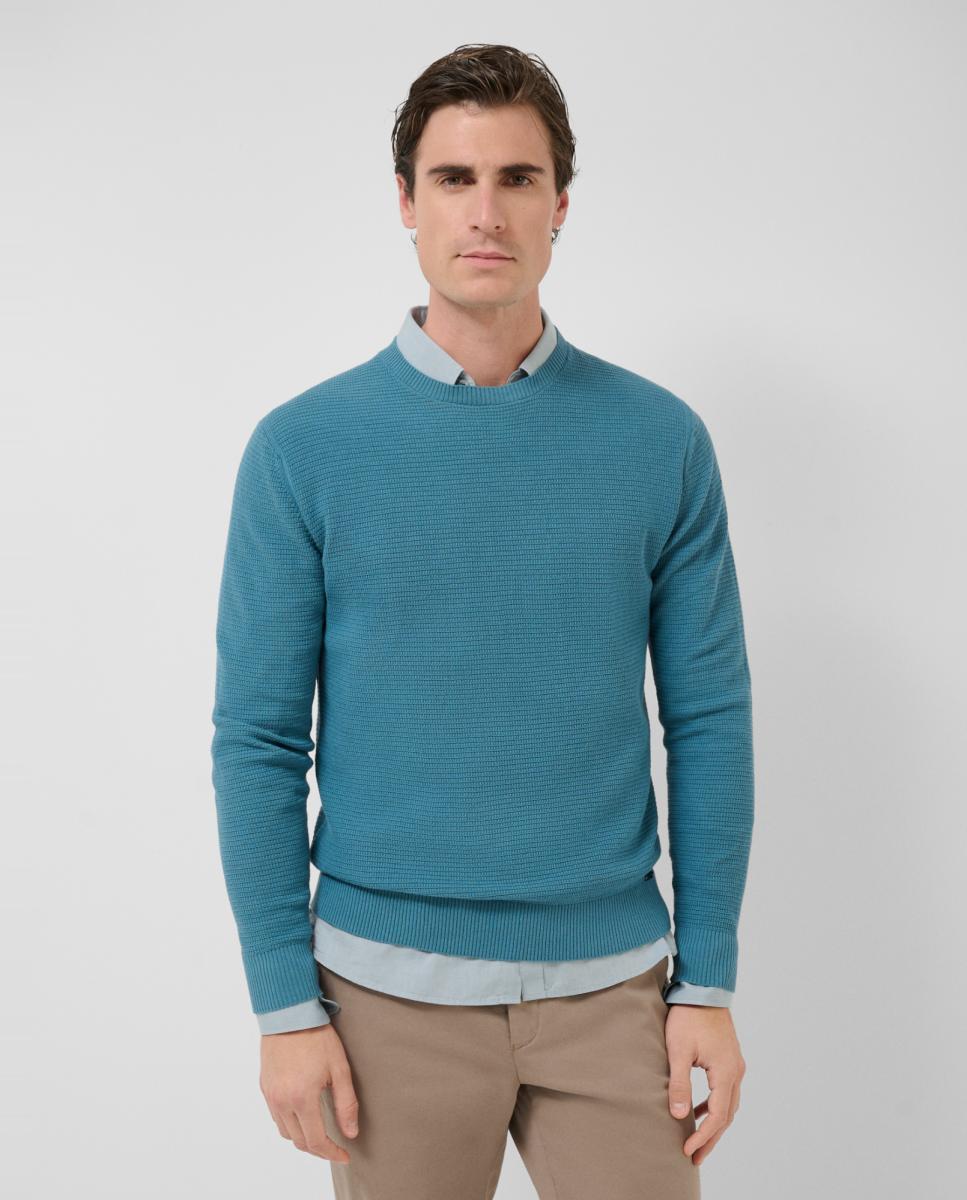 Imagem 0 de Camisola de Malha com Gola Redonda High Twist e Estrutura