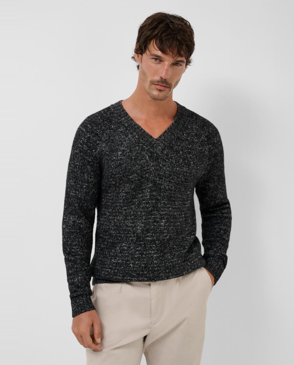 Imagen 0 de Jersey de hombre cuello pico Gris oscuro
