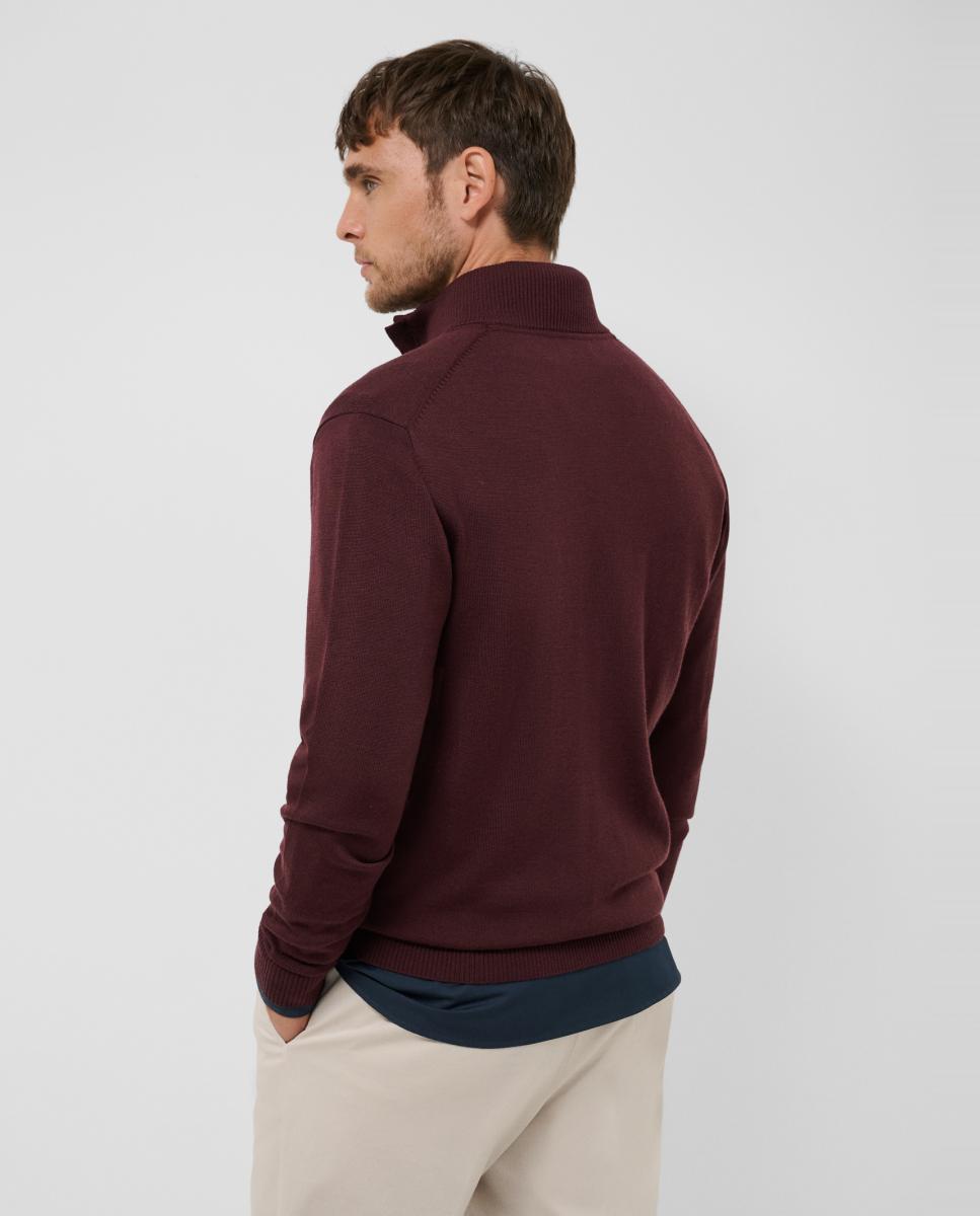 Chaqueta de punto de hombre cierre cremallera lisa - Roberto Verino - Morado Morado-2