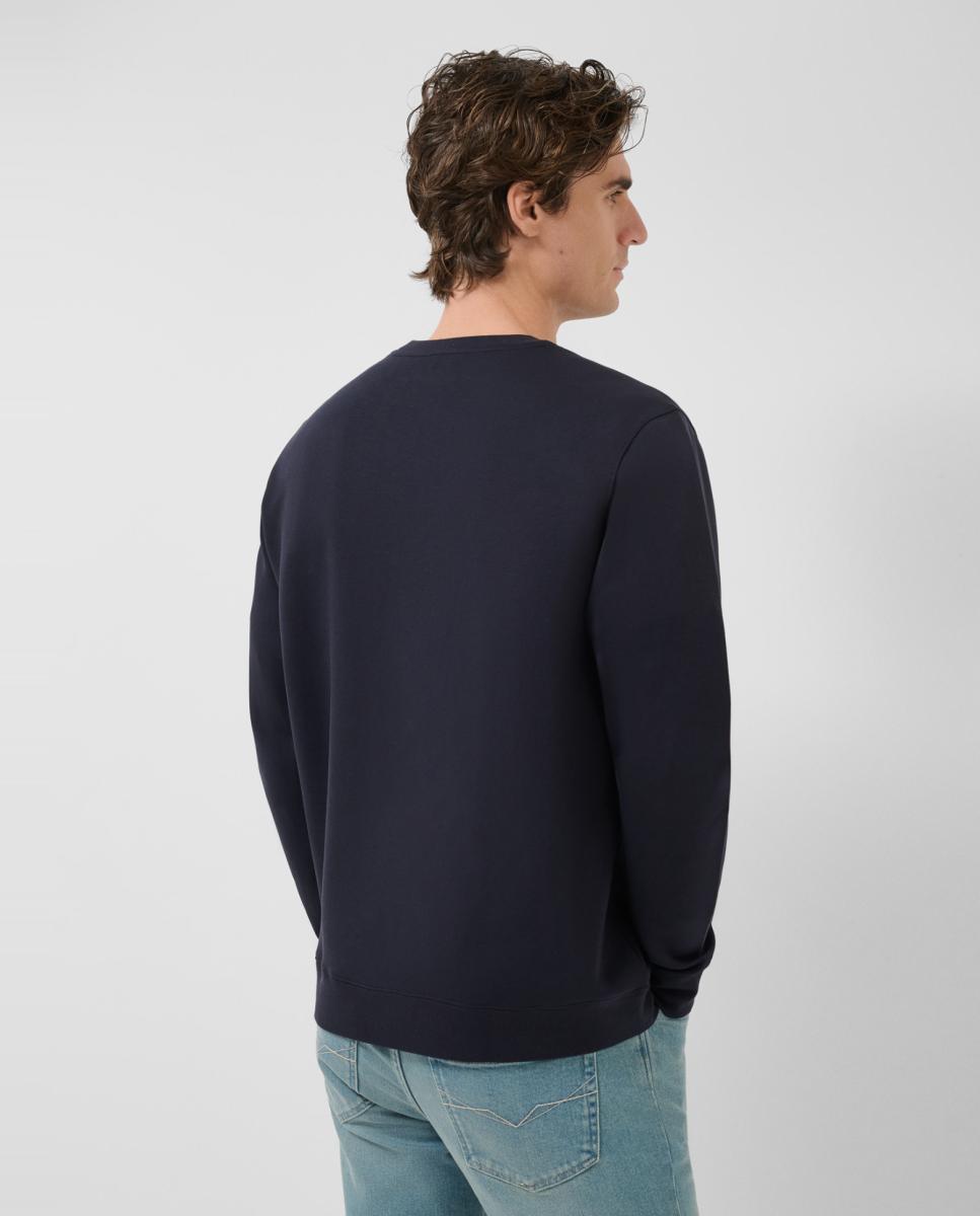 Sweatshirt com Logótipo a Condizer no Peito Azul-marinho-3