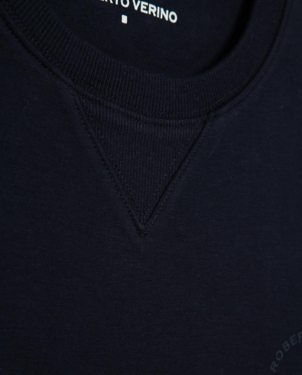 Sweatshirt com Logótipo a Condizer no Peito Azul-marinho-5