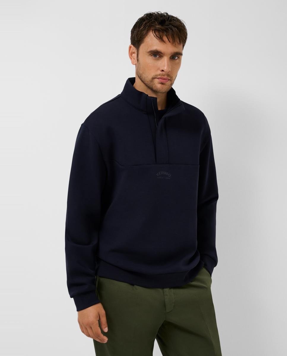 Sudadera de hombre cuello alto - Roberto Verino - Azul marino Azul marino-1