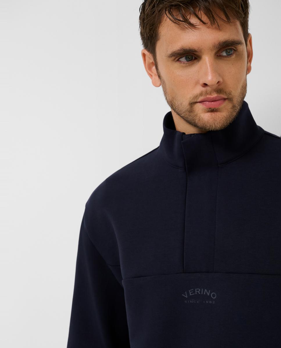 Sudadera de hombre cuello alto - Roberto Verino - Azul marino Azul marino-3