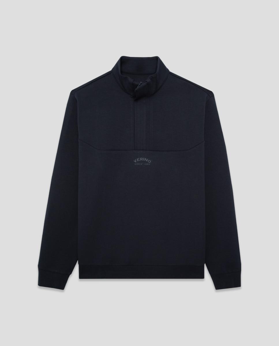 Sudadera de hombre cuello alto - Roberto Verino - Azul marino Azul marino-4