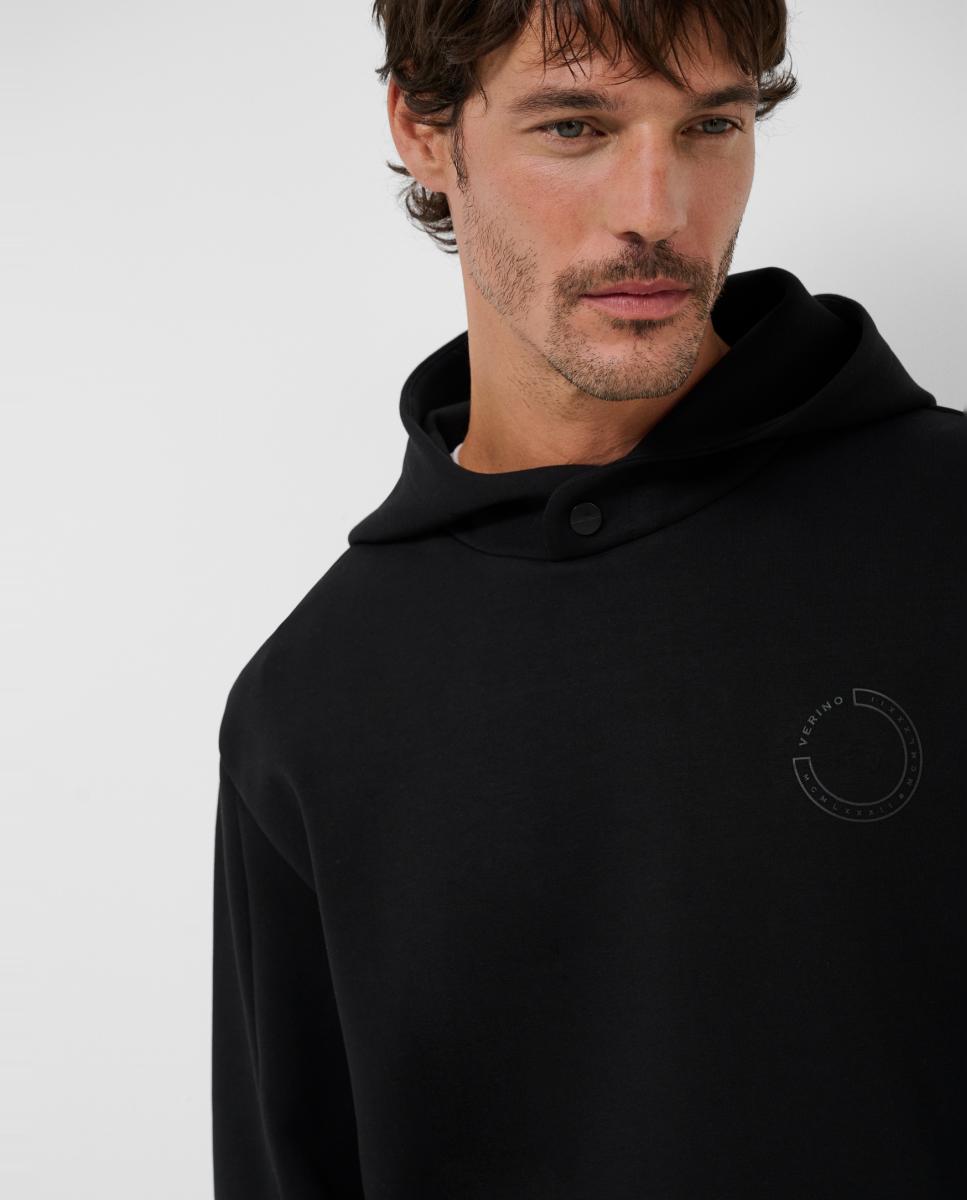 Sweatshirt de homem com capuz Preto-3