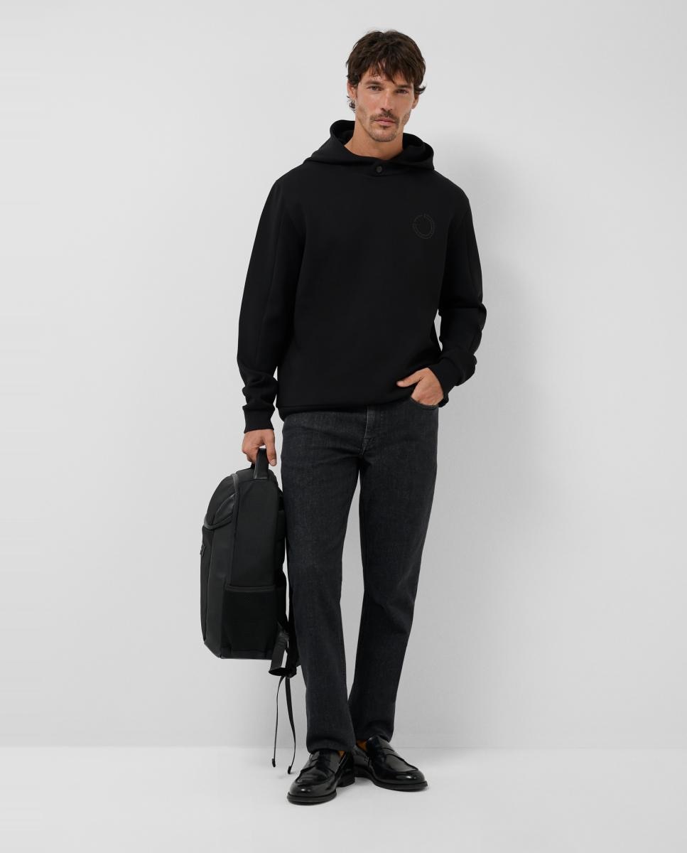 Sweatshirt de homem com capuz Preto-6