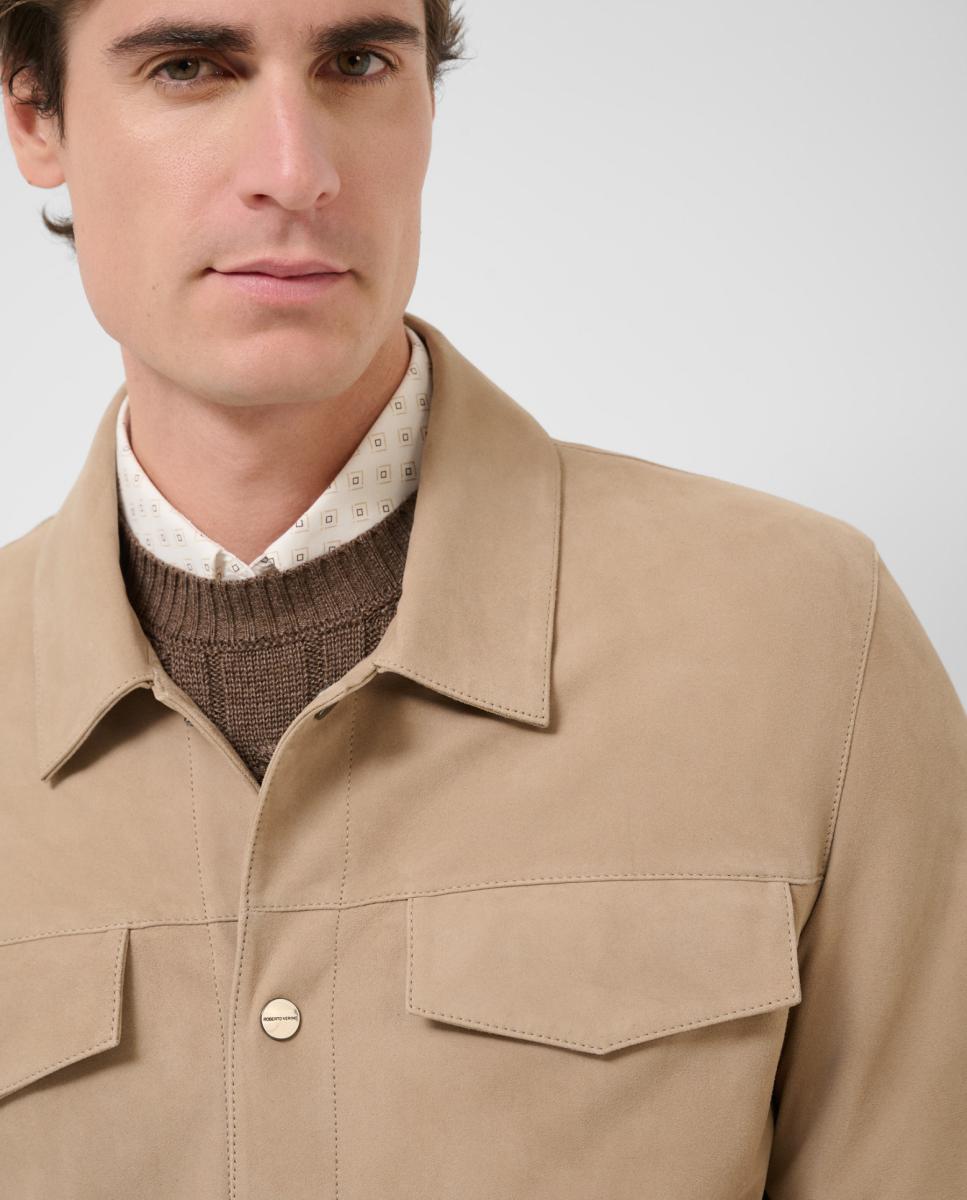 Sobrecamisa de Napa Bege-3